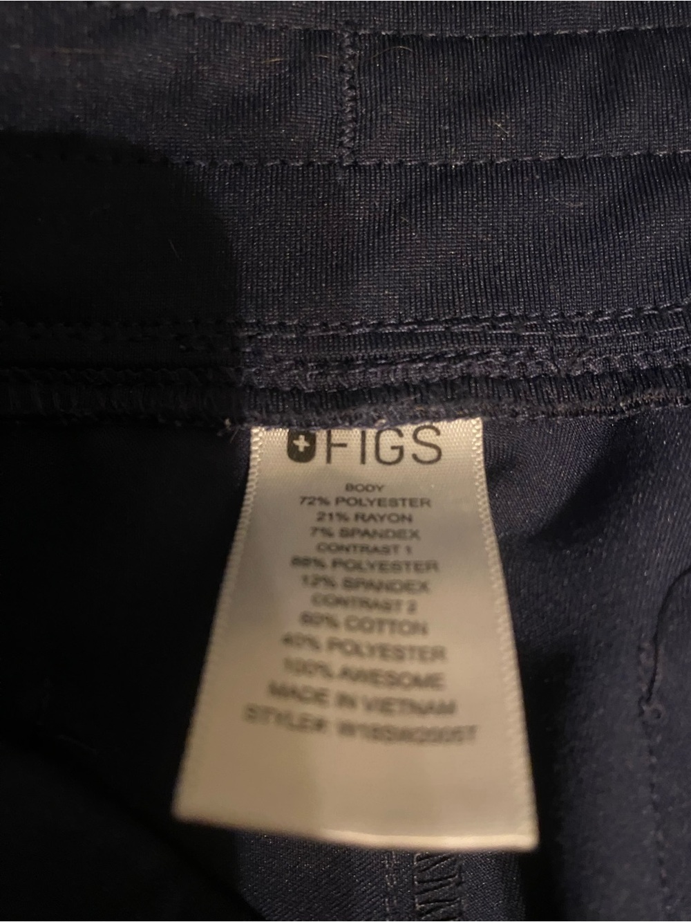Figs Tech Collection Joggers Navy - Picture 3 of 5